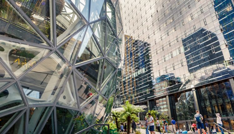 Spherical terrariums at Amazon World Headquarters