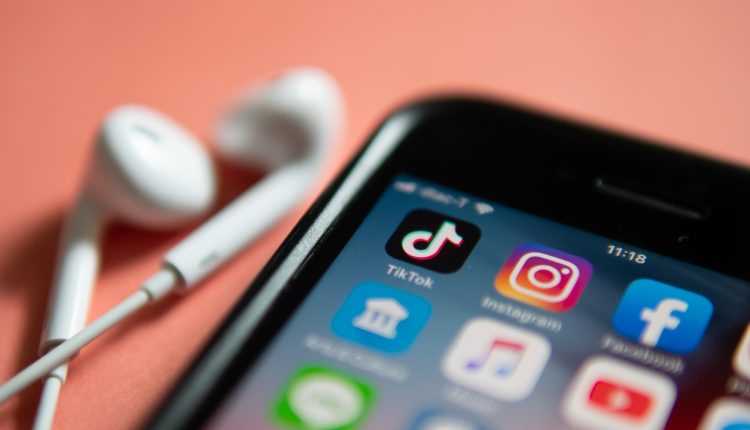 TikTok app displayed on smartphone screen