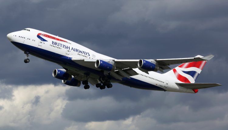 British Airways Boeing 747 taking off from London Heathrow Airport
