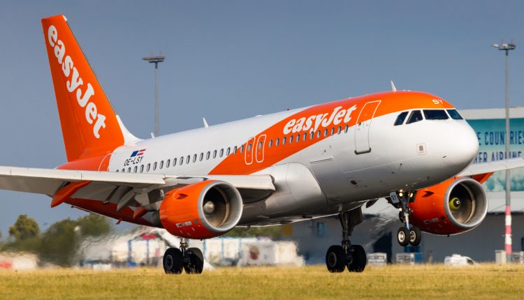 EasyJet Airbus A319 at PRG Airport in Prague