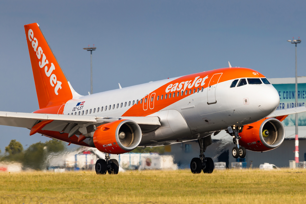 EasyJet Airbus A319 at PRG Airport in Prague