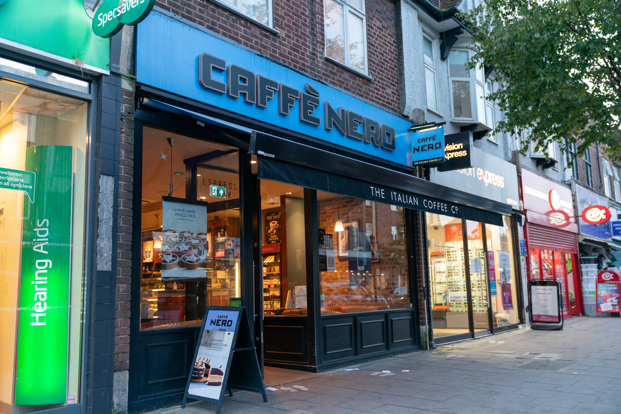 Caffè Nero coffee shop branch in Ruislip, London