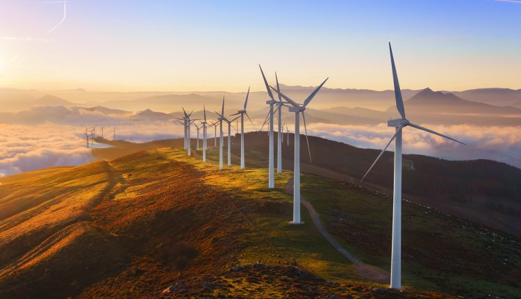 Wind turbines in Oiz eolic park