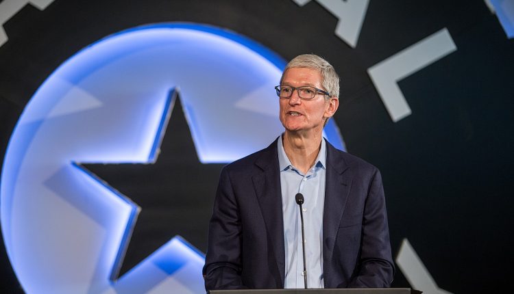 Tim Cook speaking at Austin Community College