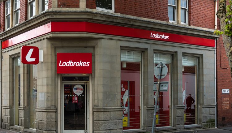 Ladbrokes bookmakers on King Street, Swindon, UK