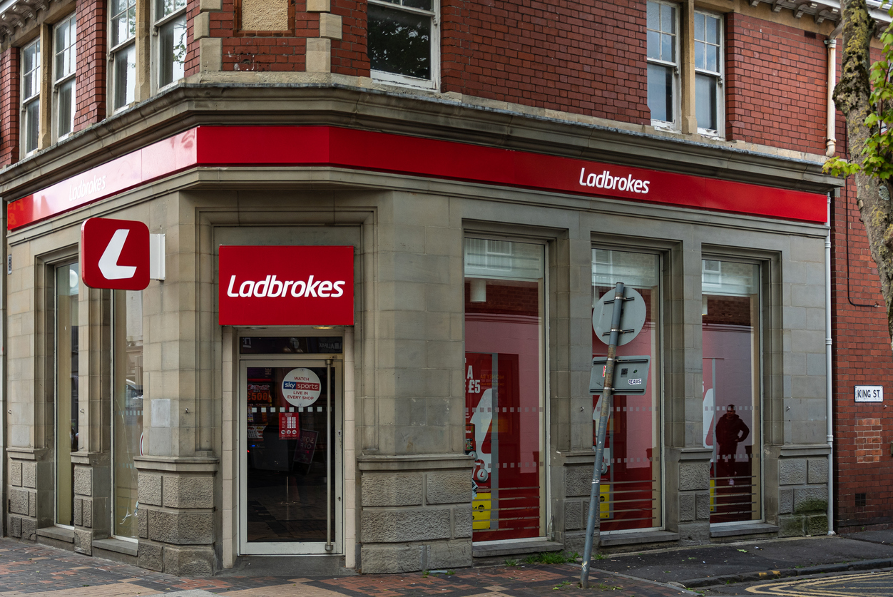 Ladbrokes bookmakers on King Street, Swindon, UK