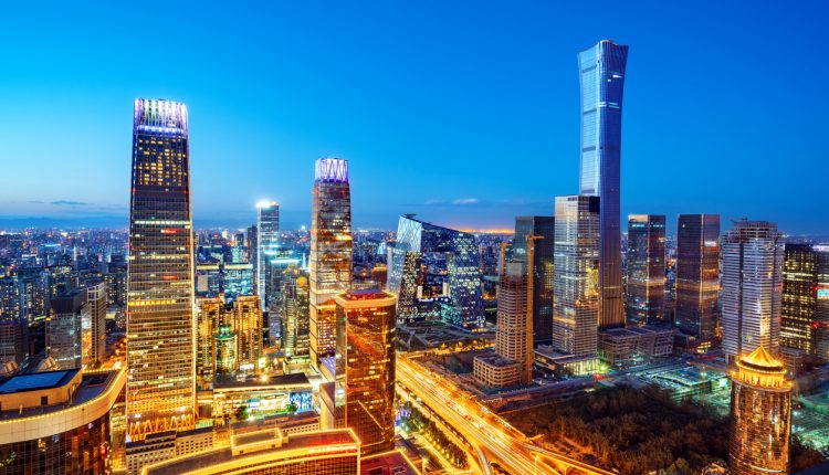 Beijing skyline at dusk