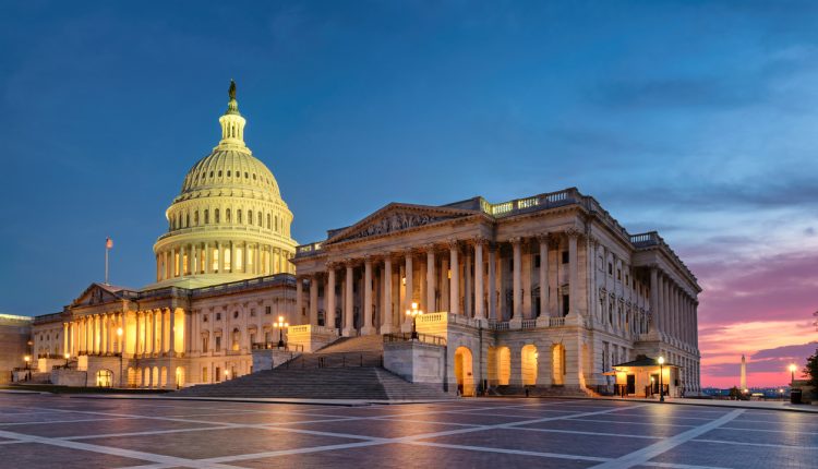 US Capitol Building at sunset