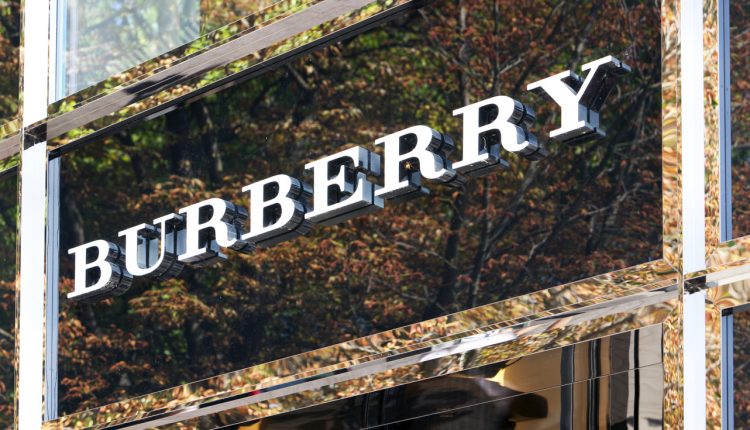 Burberry store entrance logo