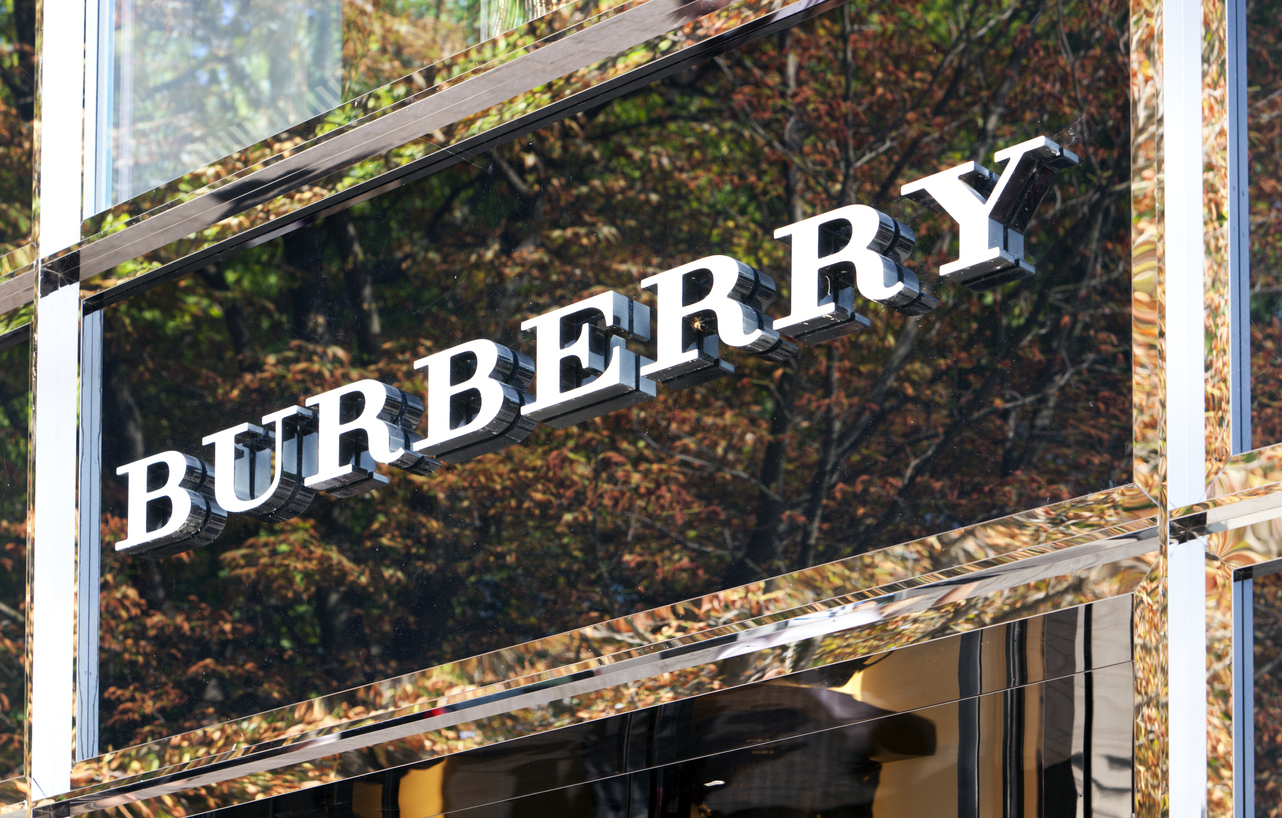 Burberry store entrance logo