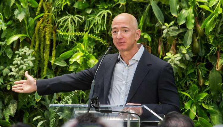 Jeff Bezos at the Amazon Spheres opening in Seattle