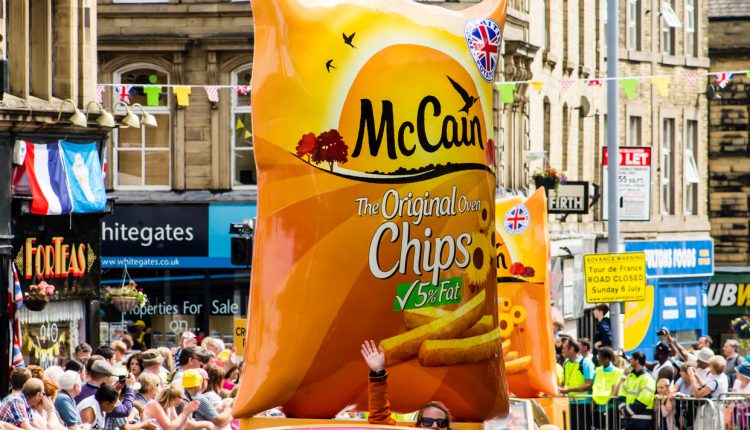 McCain chips advertiser at the Tour de France 2014