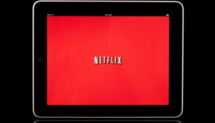 Netflix app displayed on an iPad screen