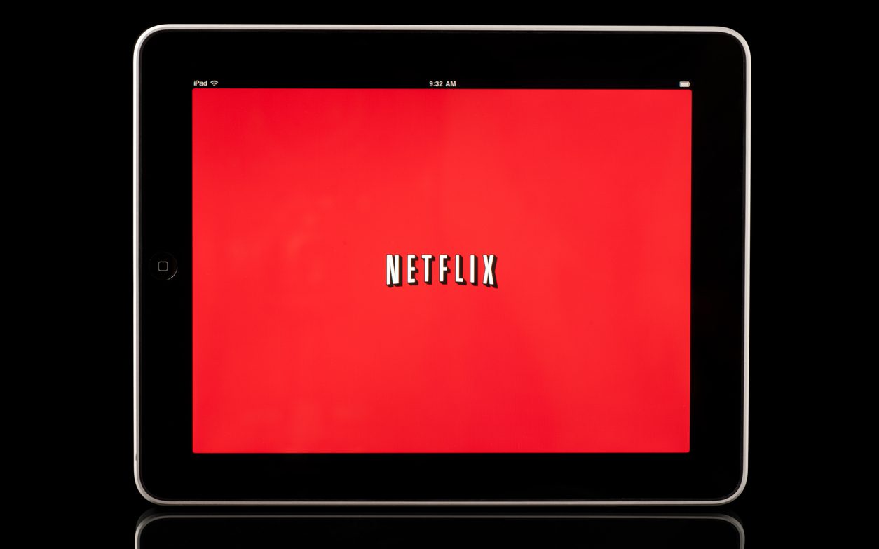 Netflix app displayed on an iPad screen