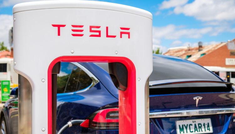 Tesla Model X at supercharger