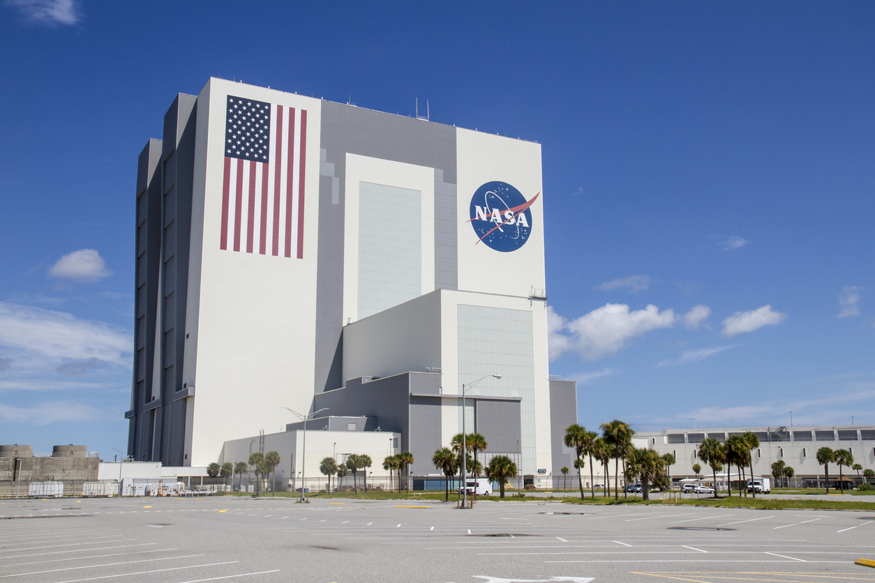 NASA vehicle assembly building, Florida USA