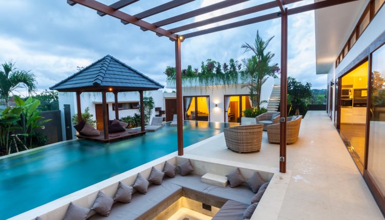 Tropical modern villa exterior