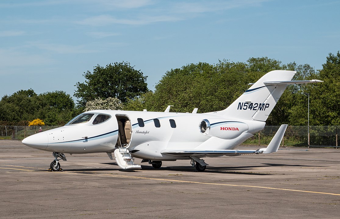 Honda jet at airport