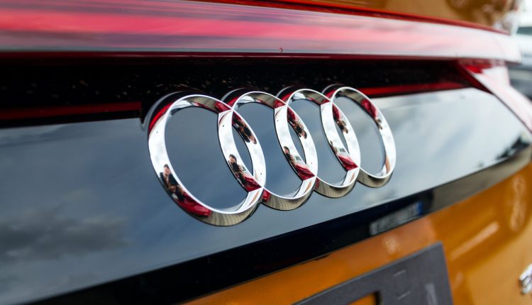 Audi logo on car