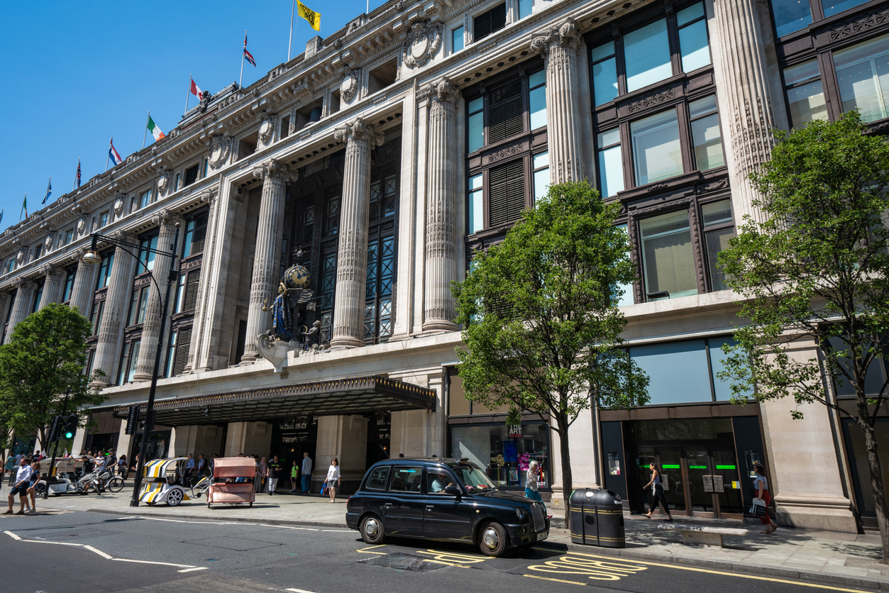 Selfridges department store, London.