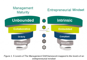 The levels of an entrepreneurial mindset.