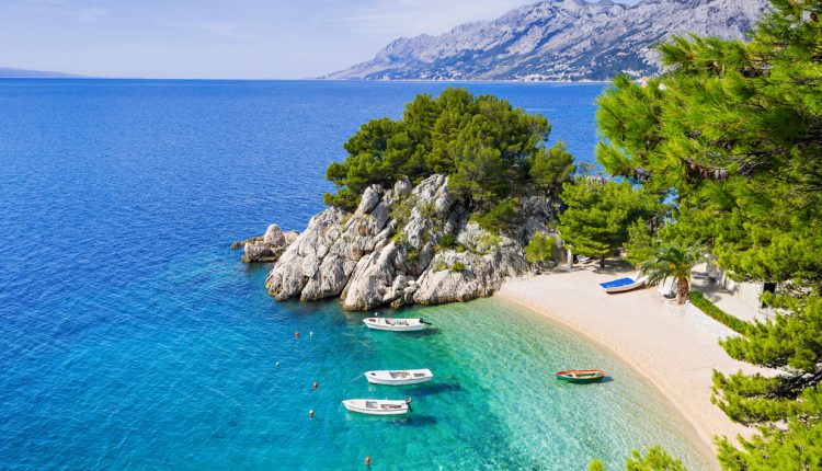 Beautiful beach, Mediterranean sea, Makarska riviera, Croatia