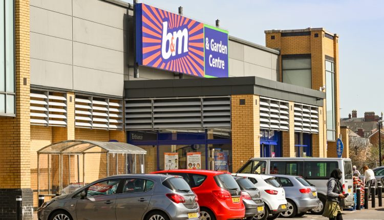 Entrance to a branch of the B&M Bargains chain of stores