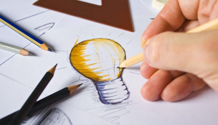 Light bulb draw; business design; business ideas