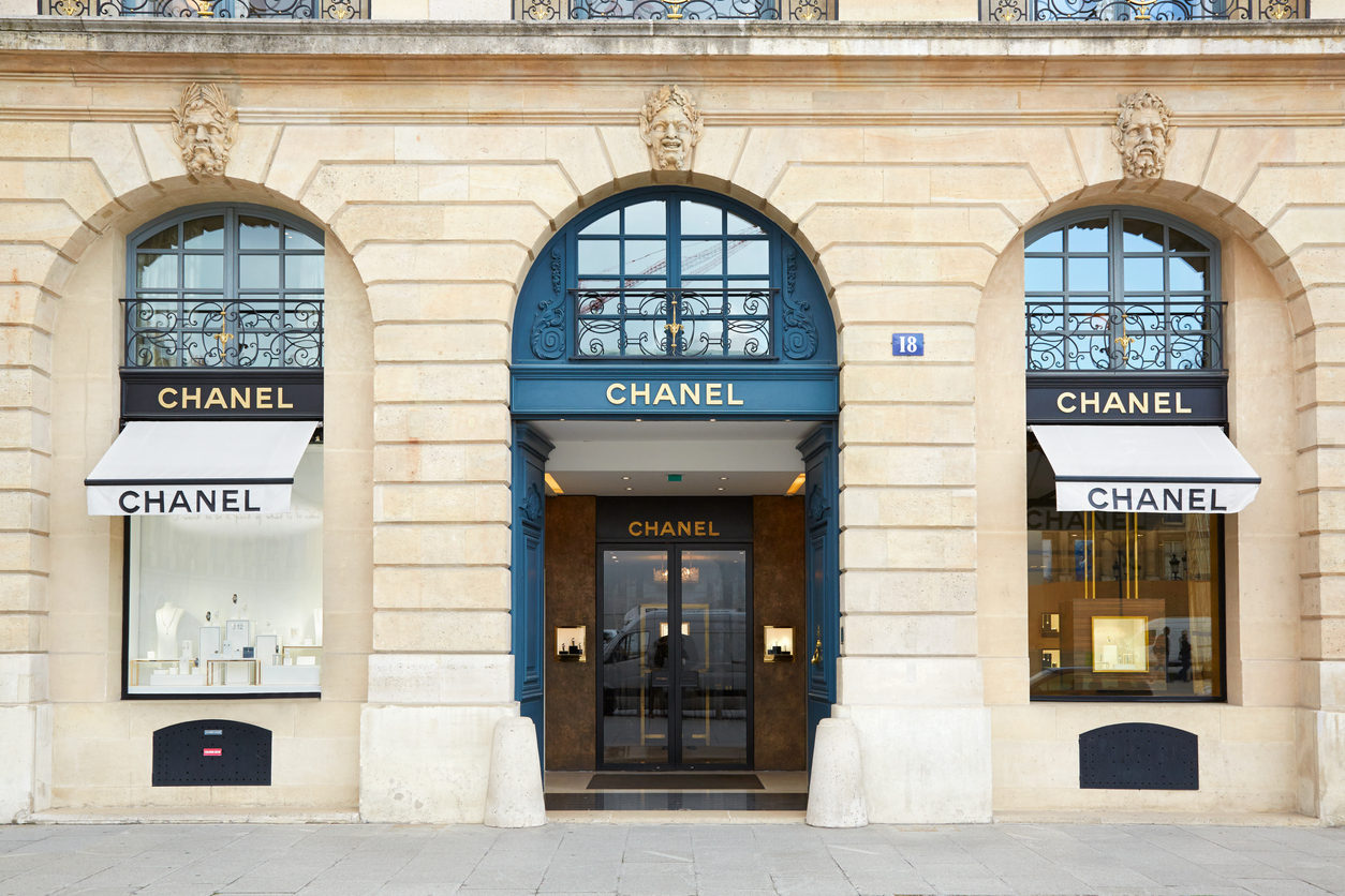 COLOGNE GERMANY  SEPTEMBER 22 2021 Expensive luxury Chanel brand  cosmetics and beauty products at a duty free store in Cologne Airport  Germany Stock Photo  Alamy