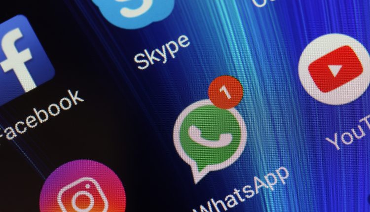 WhatsApp app on smartphone screen