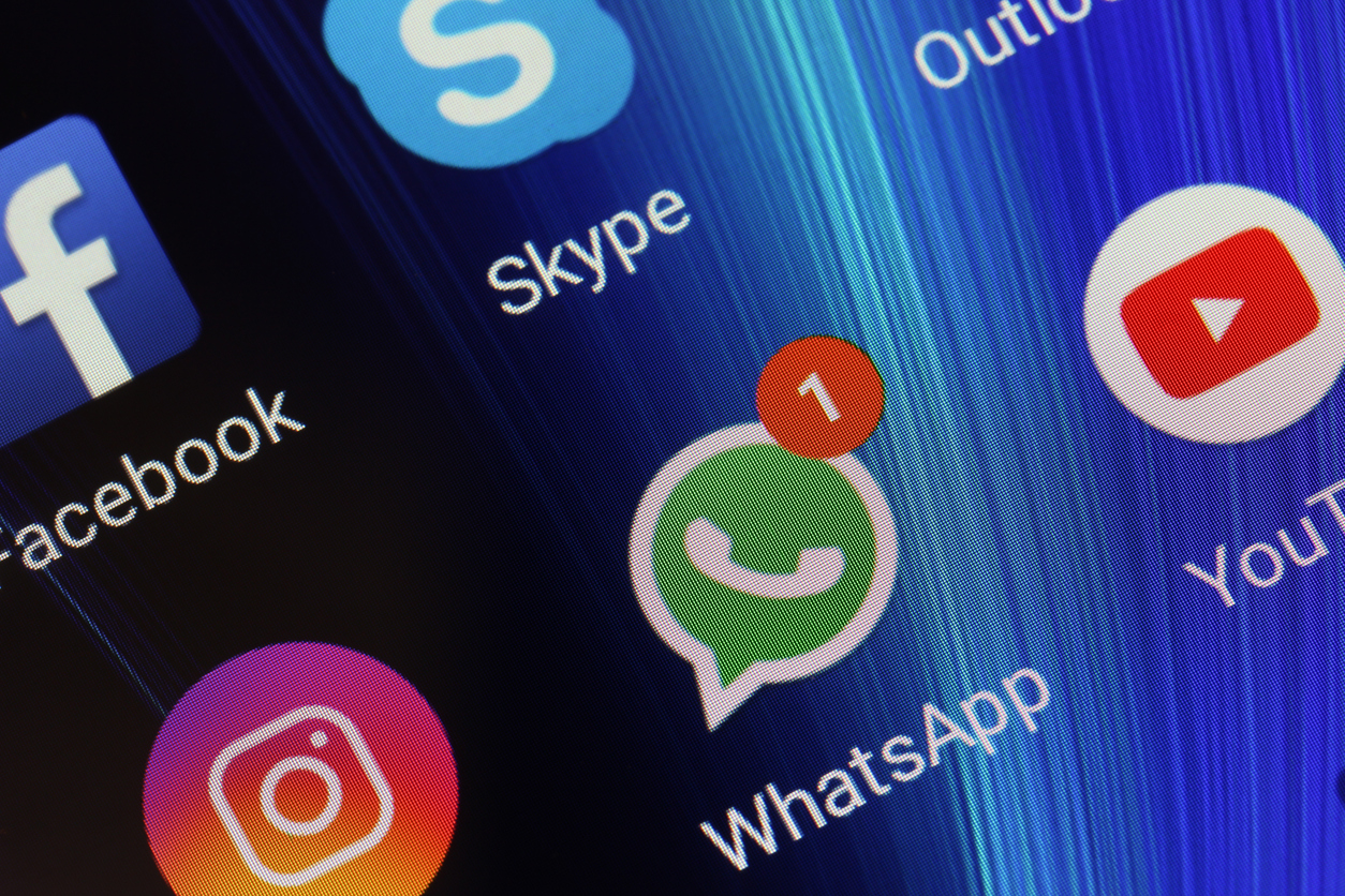 WhatsApp app on smartphone screen