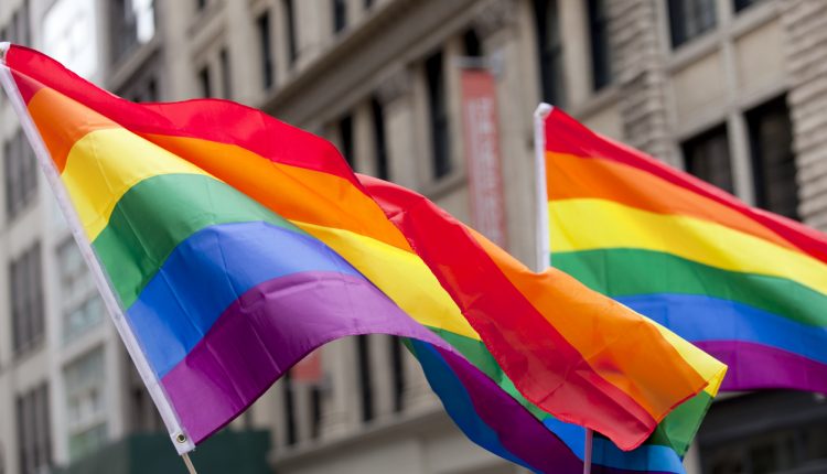 Pride flag at parade