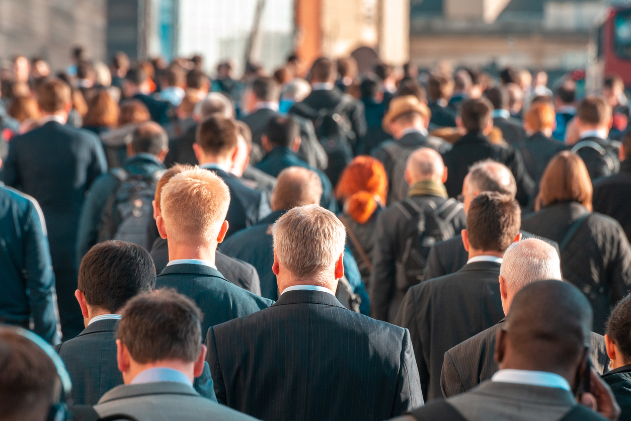 Commuters in London, UK.