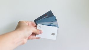 Holding different types of credit card