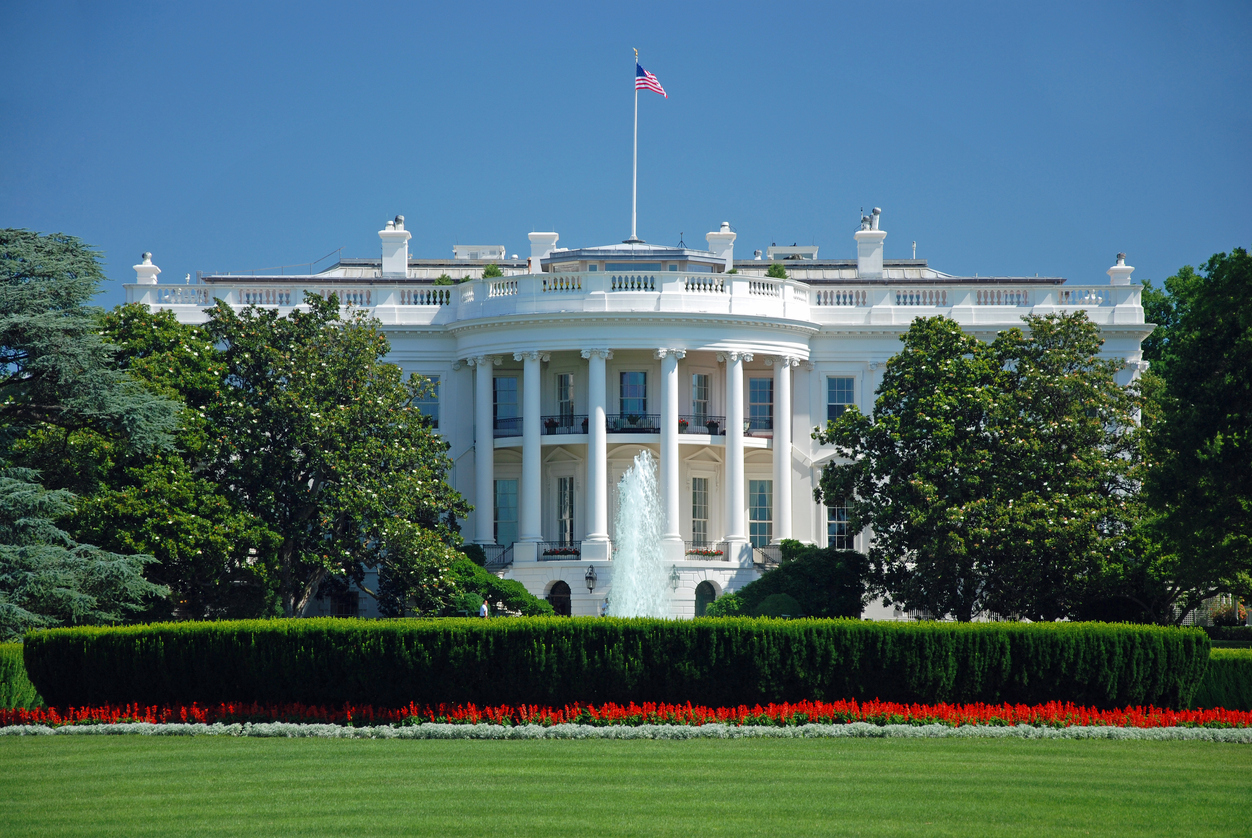 The White House on a clear day