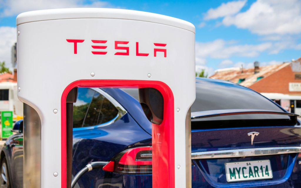 Tesla Model X at supercharger