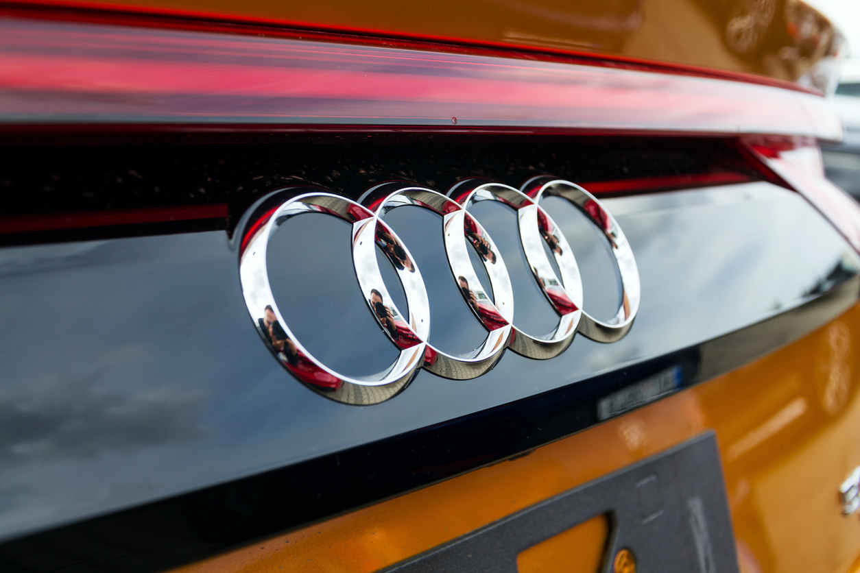 Audi logo on car