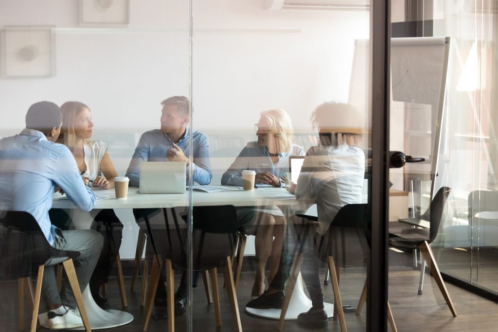 Employees in office