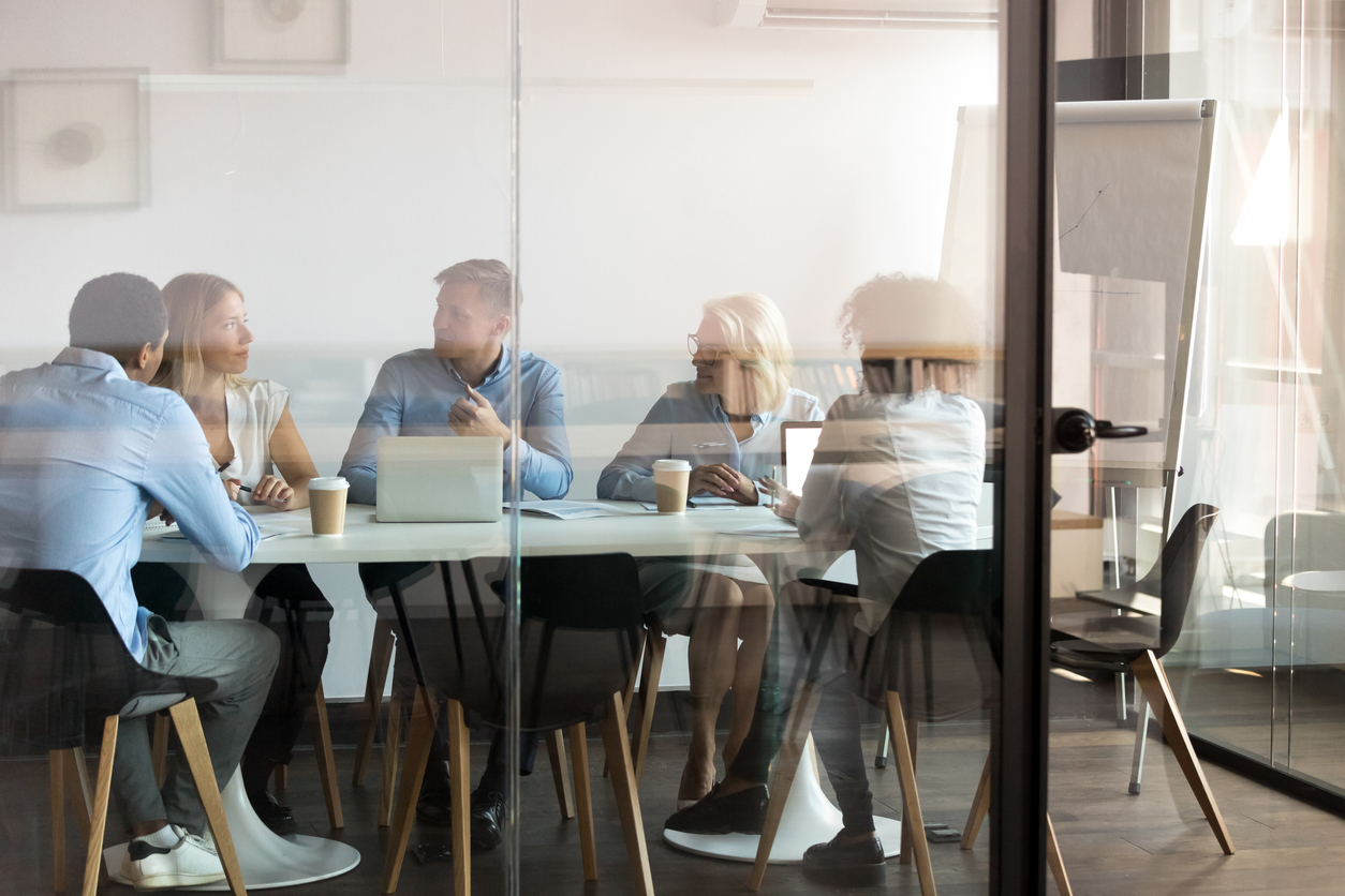 Employees in office