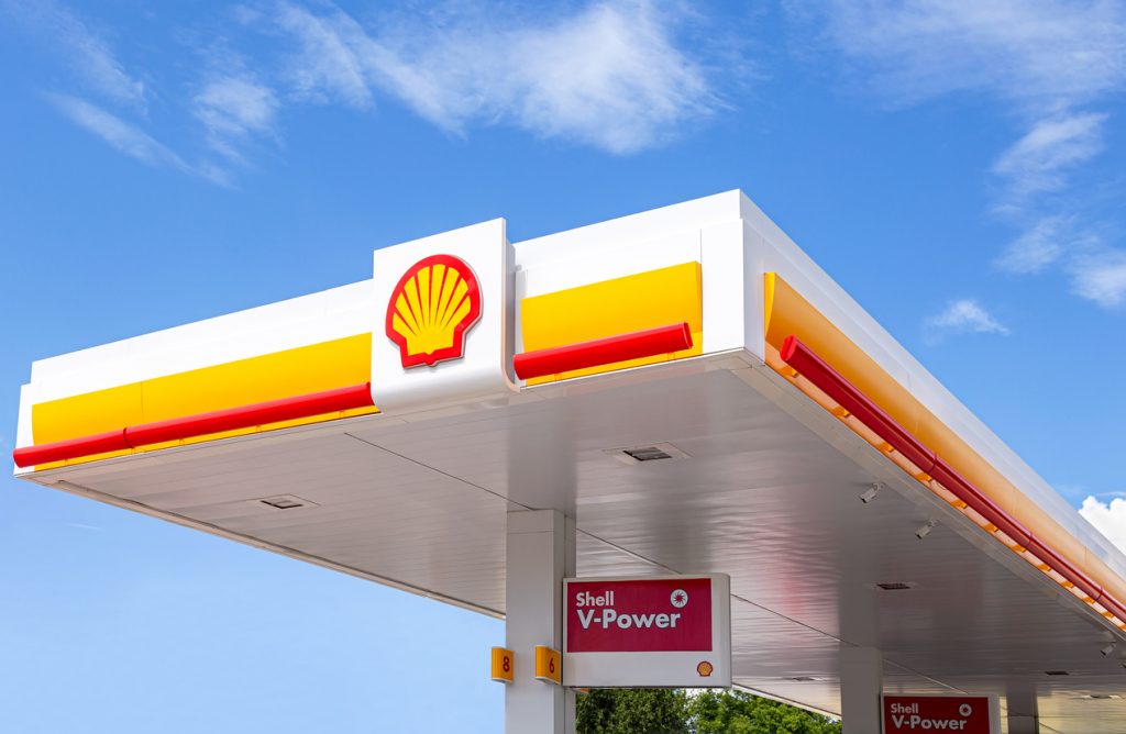 Shell V-power fuel station in Russia