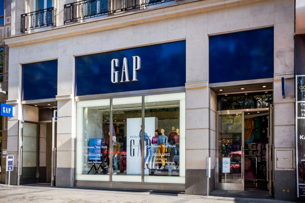 the gap fashion store on champs elysees avenue