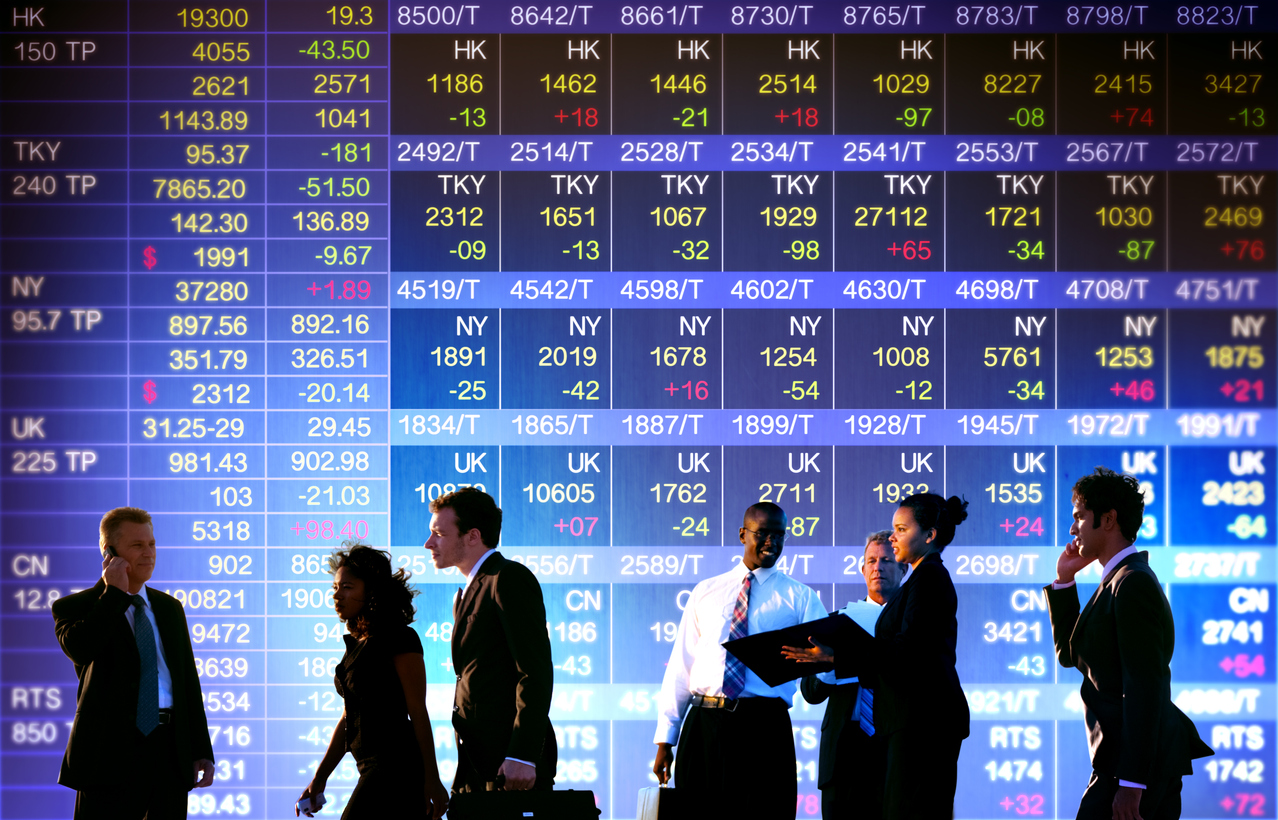 business stock exchange trading concepts