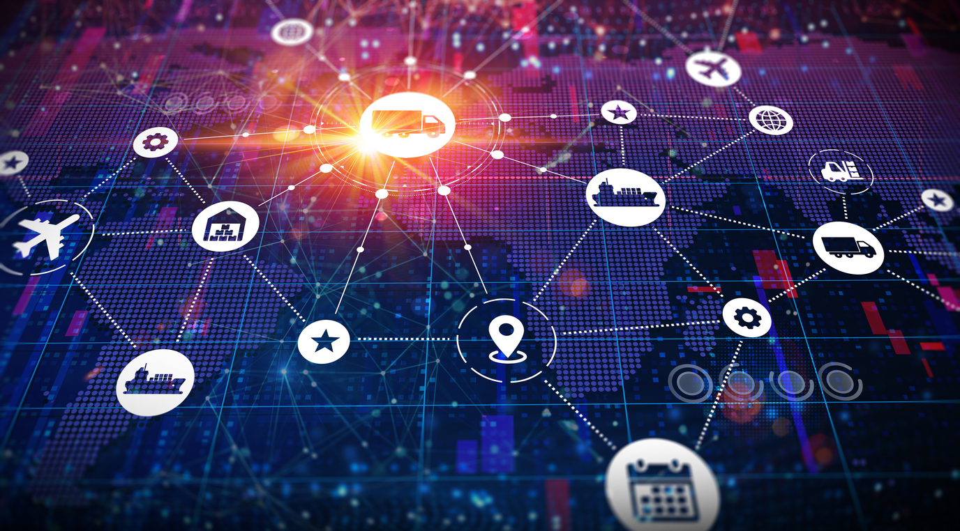 supply chain management scm conceptual illustration
