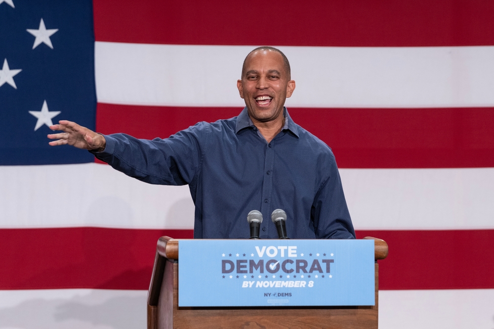 representative,hakeem,jeffries,speaks,during,election,campaign,rally,for,governor