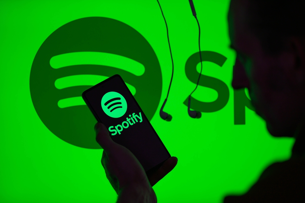The, Spotify, Icon, IS, Displayed, On, A, smartphone, with, Spotify