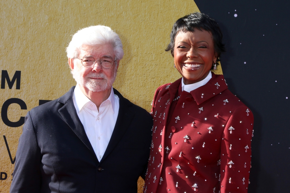 los,angeles, ,apr,24:,george,lucas,,mellody,hobson,at