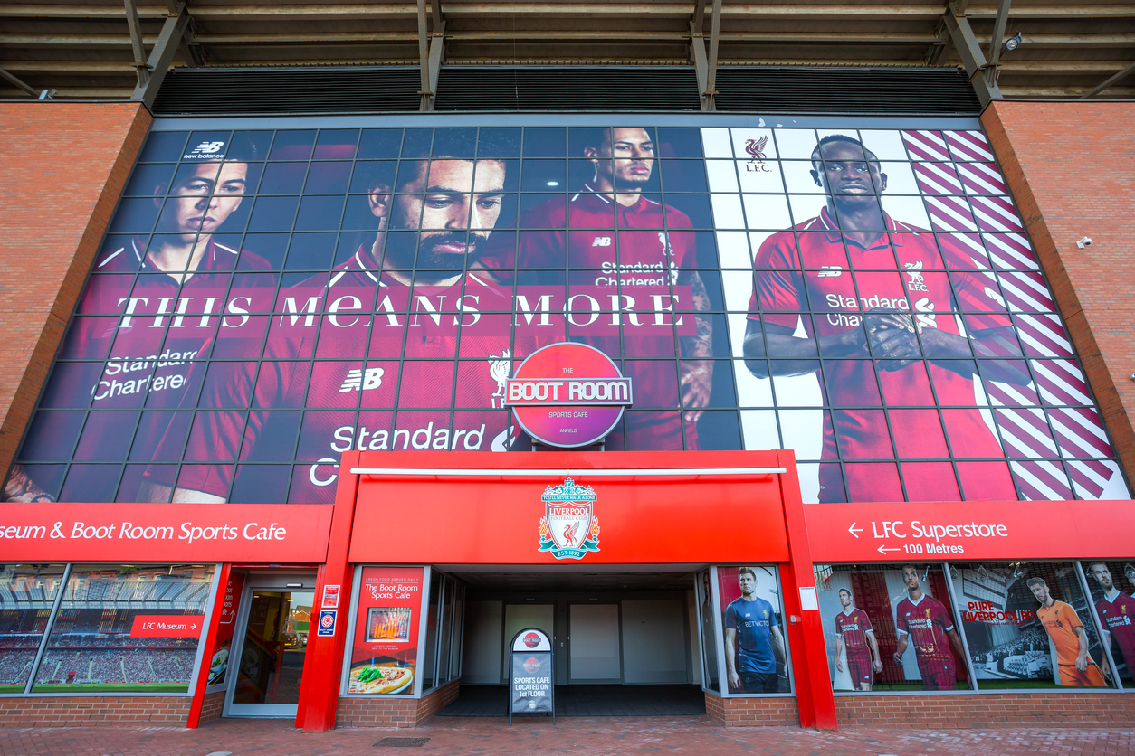 anfield stadium, the home ground of liverpool fc