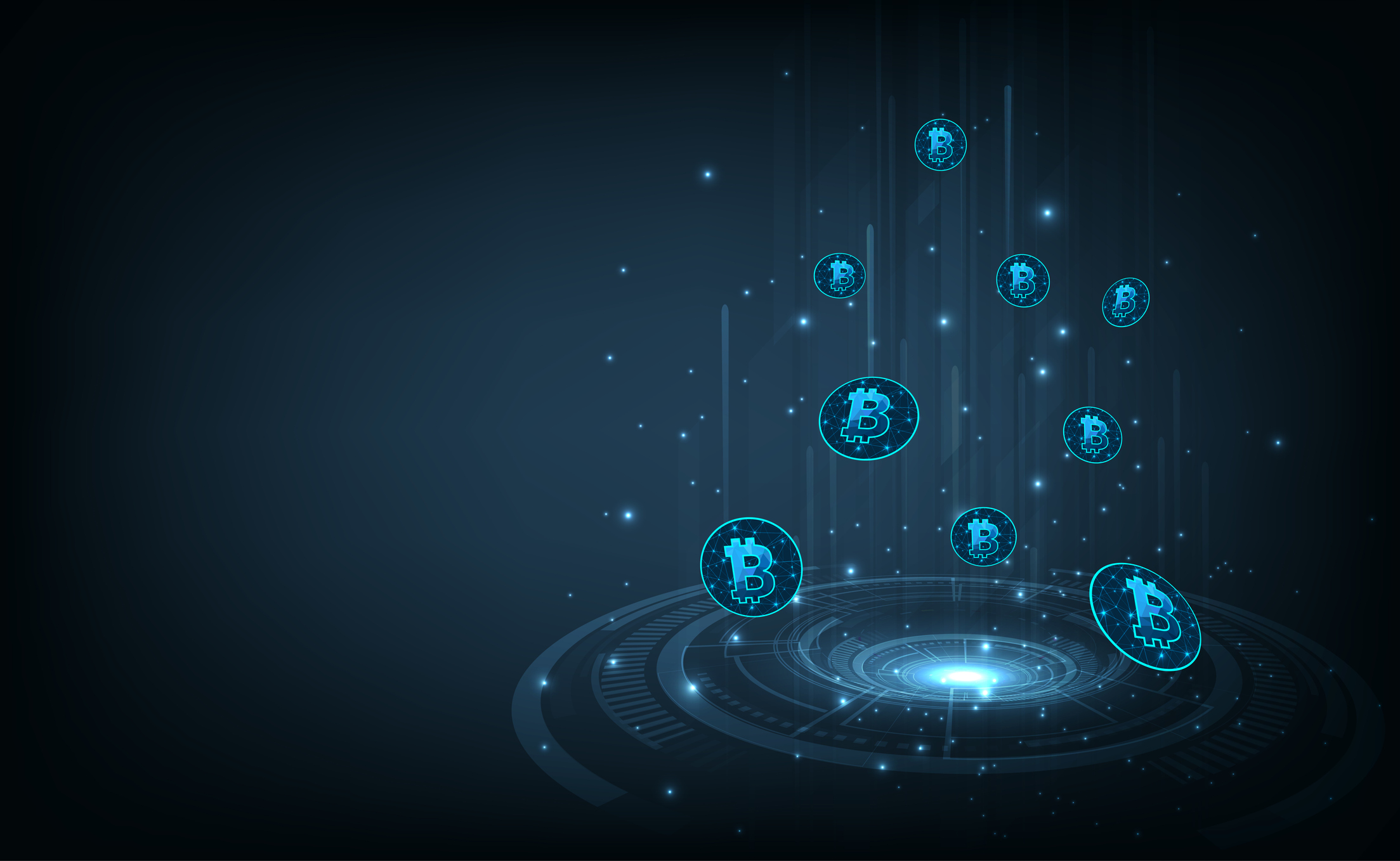 investment and exchange electronic currencies concept.