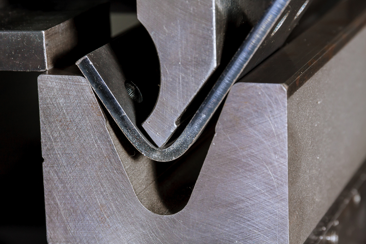 sheet metal bending on a hydraulic press brake
