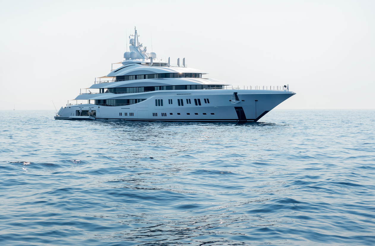 a large luxury private yacht
